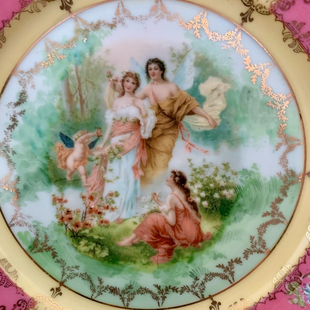 Oeg royal austria Hand Painted Plate Victorian Style 8” - Picture 14 of 14